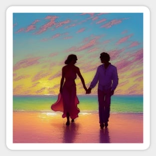 Romance on the Beach Sticker